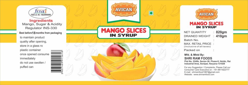 MANGO Slices 820G